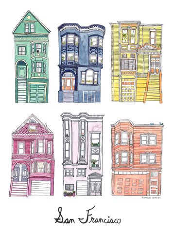 San Francisco Houses Print