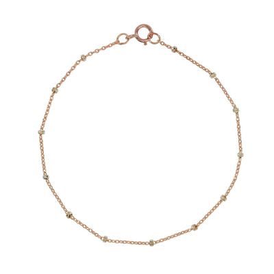 2-Tone Ball Chain Bracelet - Rose Gold