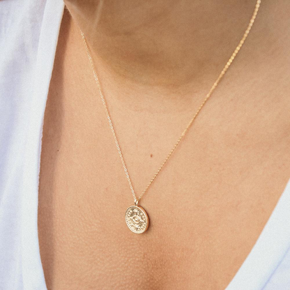 Evil Eye Coin Necklace