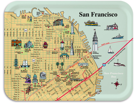 San Francisco Piers Breakfast tray