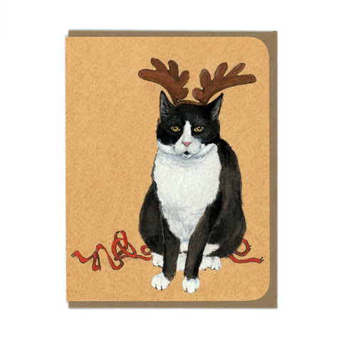 Reindeer Cat Card